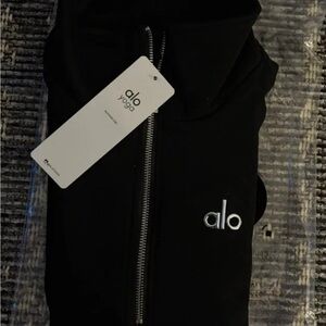 ALO Yoga Black Full-Zip Hoodie